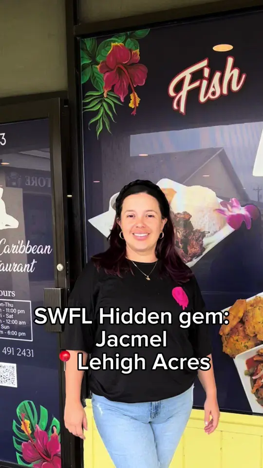 TH CARIBBEAN CUISINE in Lehigh Acres showing food, whole fried snapper, griot, plantains with pikliz, video by loveswfl on TikTok