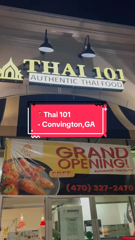 Thai 101 in Covington showing food, pad see ew, chicken wings, video by eaternallyhappy on TikTok