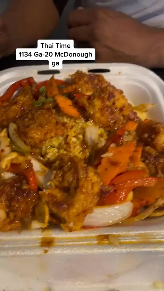 Thai Chariot Restaurant in McDonough showing thai food, review, video by Gianna Hoffman on Facebook