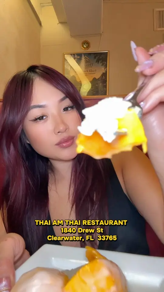 Thai Dish Restaurant in Clearwater showing review, visit, food, noodles, rice, seafood, video by Surita Khamphong on Facebook
