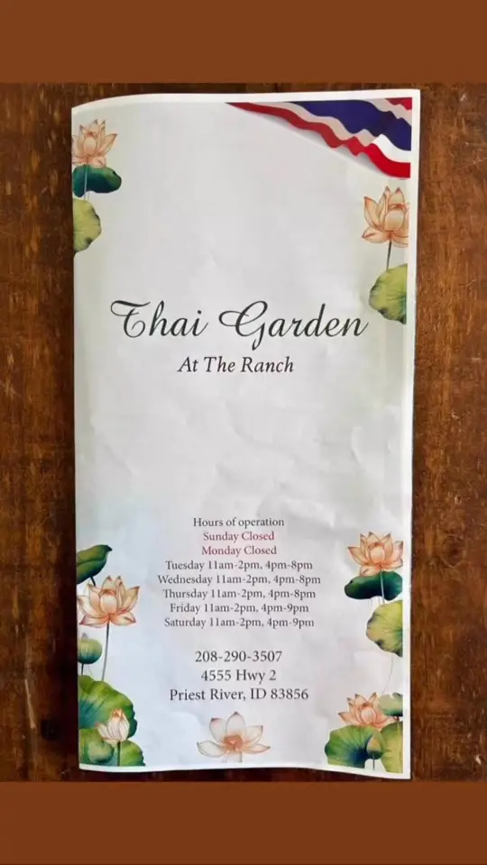 Thai Garden in McDonough showing menu update, new dishes, video by Thai Garden at the Ranch Restaurant on Facebook
