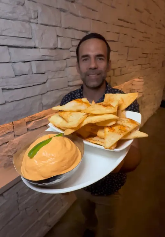 Thasos in Fort Lauderdale showing food, spicy whipped feta dip, video by foodyfetish on TikTok