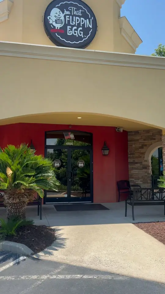 That Flippin' Egg in Evans showing review, breakfast, brunch, mimosas, omelet, benedict, video by Visit Columbia County, GA on Facebook
