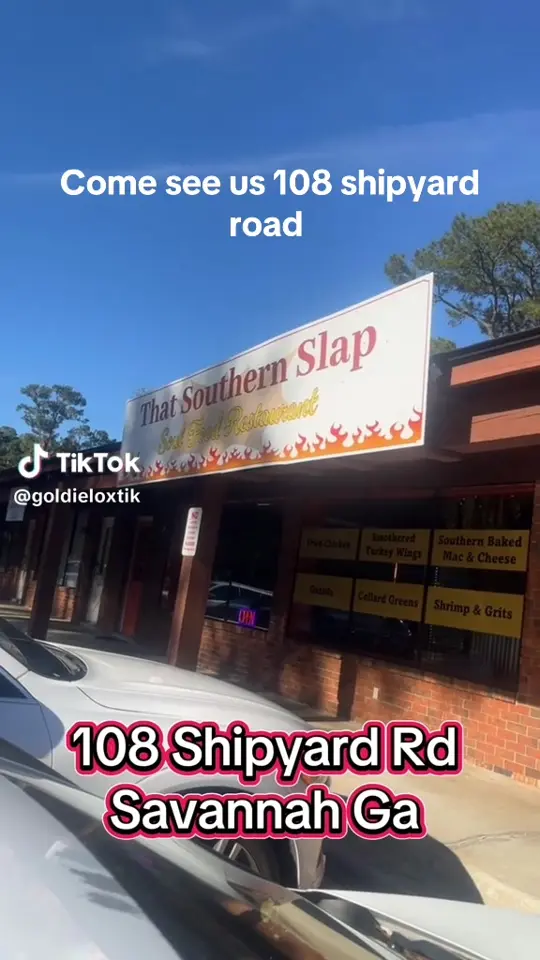 That Southern Slap in Savannah showing food, southern cuisine, video by teezyrackedup on TikTok