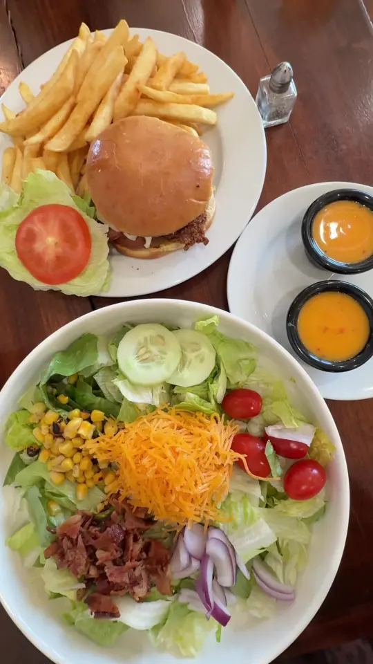The 19th Hole at Chimney Oaks in Homer showing lunch, breakfast, lunch classics, private parties, events, video by mountainsandmain on TikTok