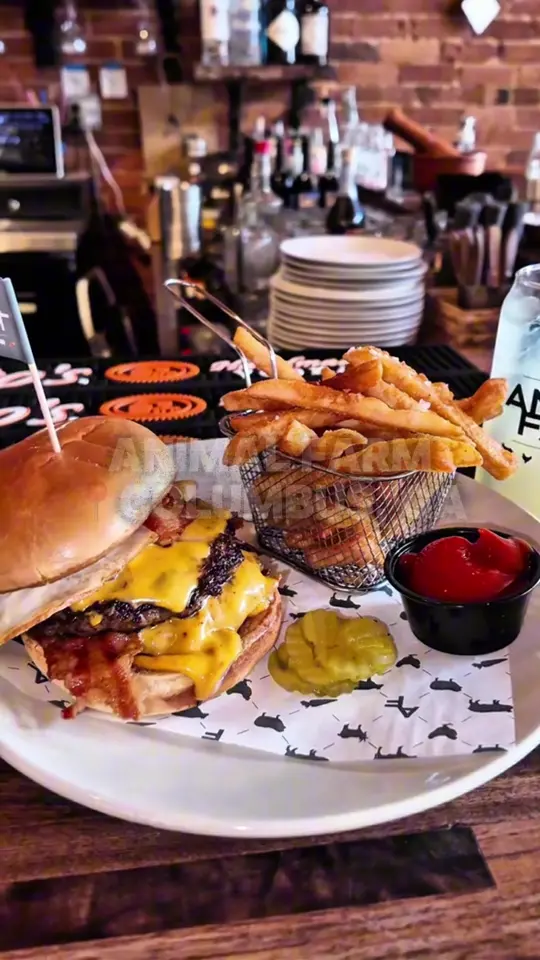 The Animal Farm in Columbus showing food, burger, video by mr.goalchaser on TikTok