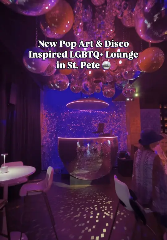 The Ball in St. Petersburg showing visit, atmosphere, happy hour, video by stpetegals on TikTok