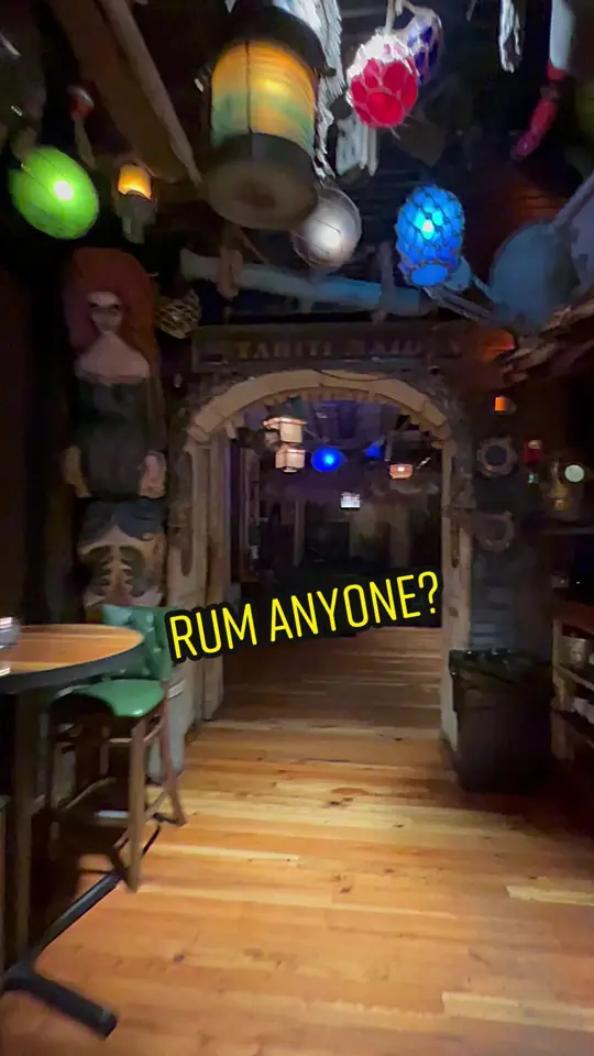 The Bamboo Room Tiki Bar in Savannah showing visit, ambiance, drink menu, video by longdayswithjenny on TikTok