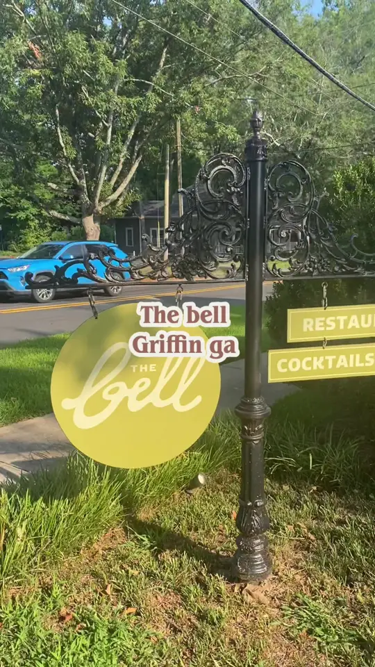 The Bell by EDO Kitchen in Griffin showing review, visit, salmon and grits, drinks, video by nataley.f on TikTok