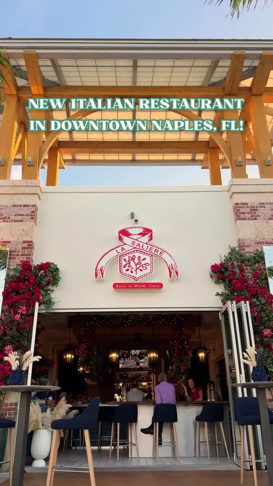 La Salière Naples in Naples showing italian cuisine, cocktail, new year's eve special prix-fixe menu, video by naplesnoms on TikTok
