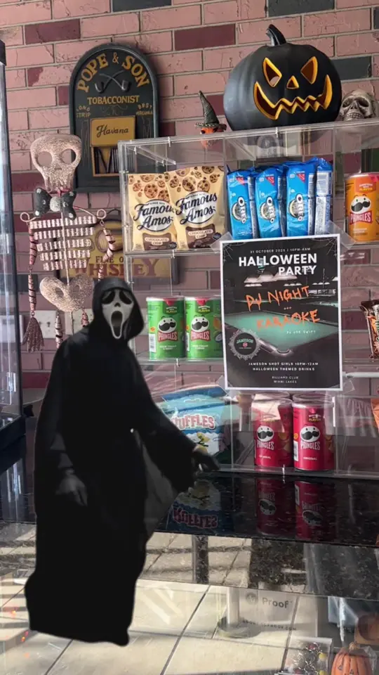  in Florida showing event, halloween party, video by miamilakesbilliardclub on TikTok