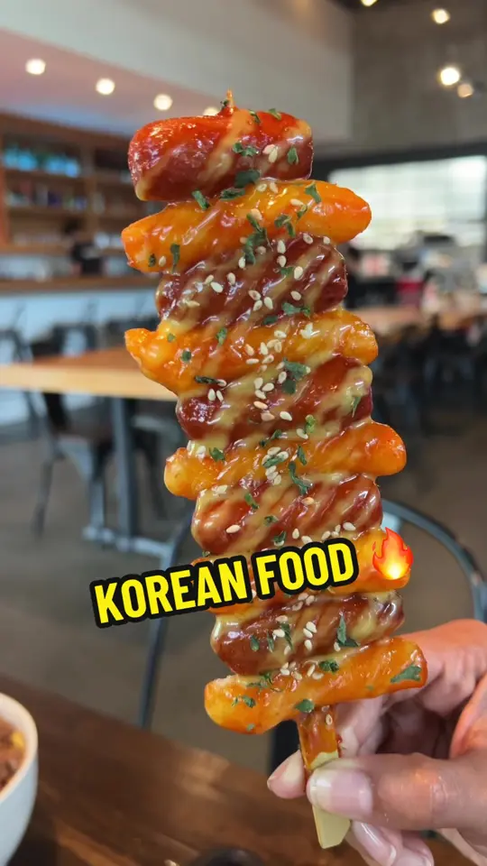 The Bite of Korea in Tucker showing korean food, rice cake, bulgogi, soju, lychee, peach, video by destinyseats on TikTok