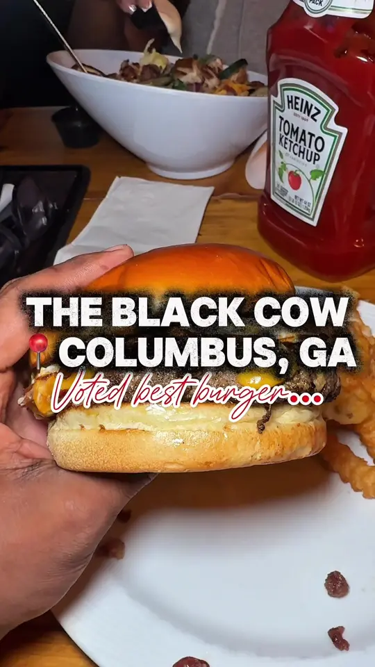 The Black Cow in Columbus showing review, visit, buffalo chicken dip, bacon palmetto cheeseburger, video by mr.goalchaser on TikTok