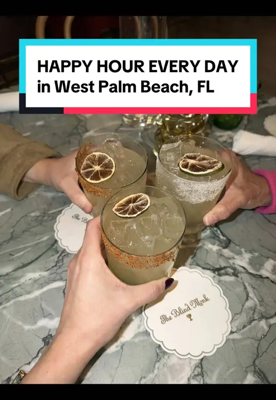 The Blind Monk in West Palm Beach showing food, fried chicken, fries, cocktails, visit, video by brittanyroseblog on TikTok