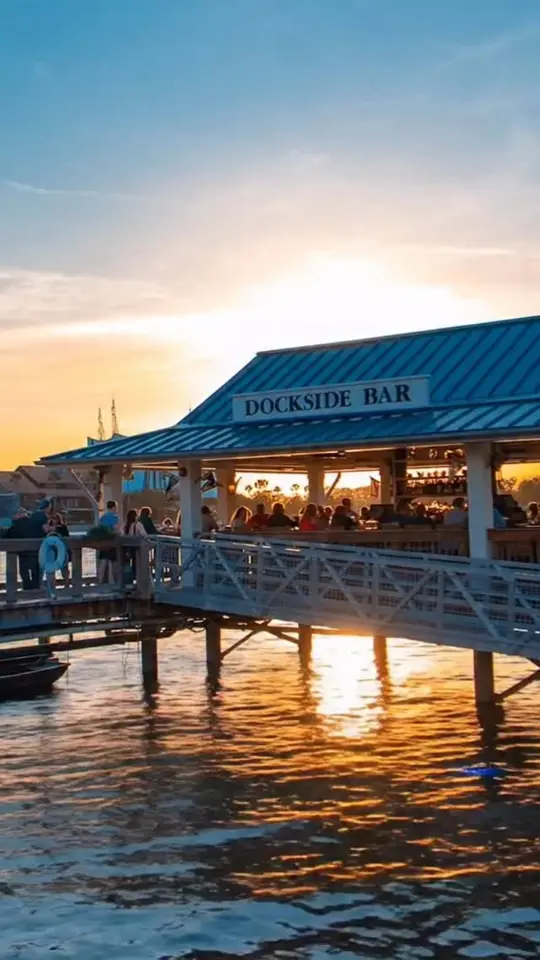 The Boat House in Fernandina Beach showing cocktail, dockside bar, video by The Boathouse on Facebook