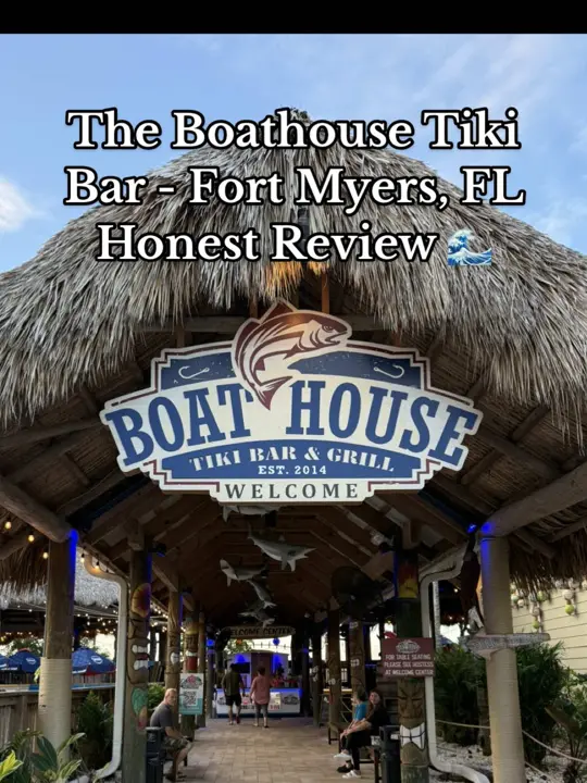 The Boathouse in Fort Myers showing review, atmosphere, video by wanderingweidows on TikTok