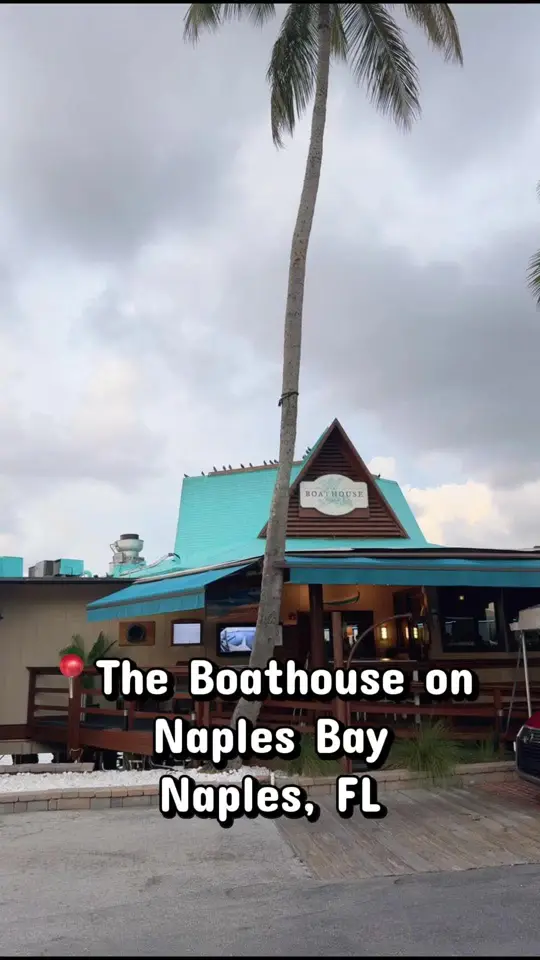 The Boathouse On Naples Bay in Naples showing waterfront views, fresh seafood, dolphins, video by oklahomagirly22 on TikTok