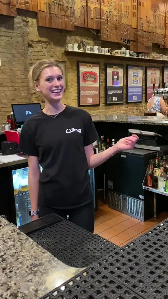 The Cannon Brewpub in Columbus showing cocktail, brew, video by cannonbrewpub on TikTok