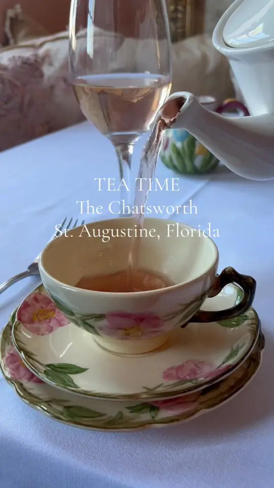 The Chatsworth Pub And Tea Room in St. Augustine showing food, high tea, drinks, wine, sandwiches, sweets, video by Totally St. Augustine on Facebook