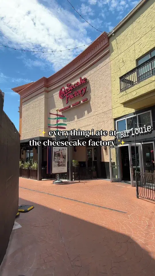 The Cheesecake Factory in Orlando showing food review, cheesecake, video by curlygirlgrubs on TikTok