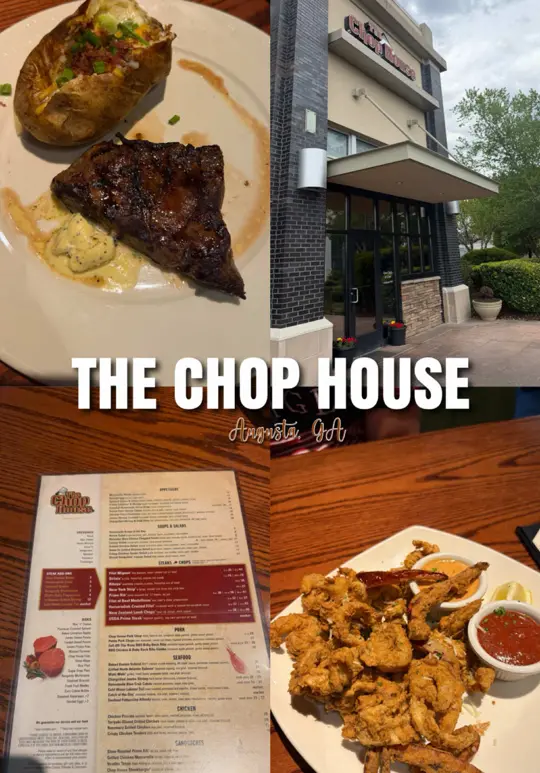 The Chop House in Augusta showing review, visit, video by cookinwithdeohveon on TikTok