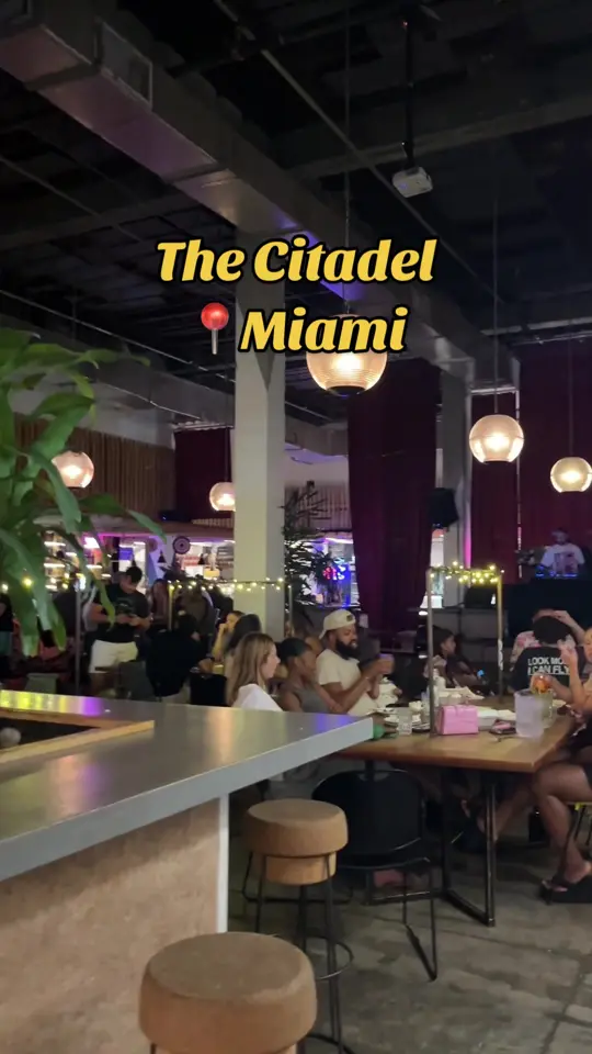 The Citadel in Miami showing food hall, live music, bar, date night, miami, video by thingstodoinsoflo_ on TikTok
