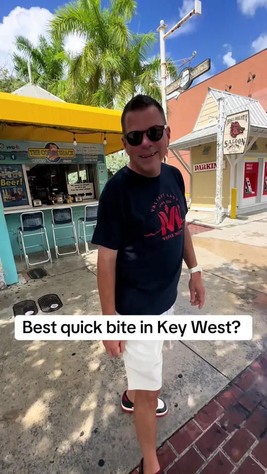 The Conch Shack in Key West showing review, visit, food, conch fritters, video by keywestshawn on TikTok