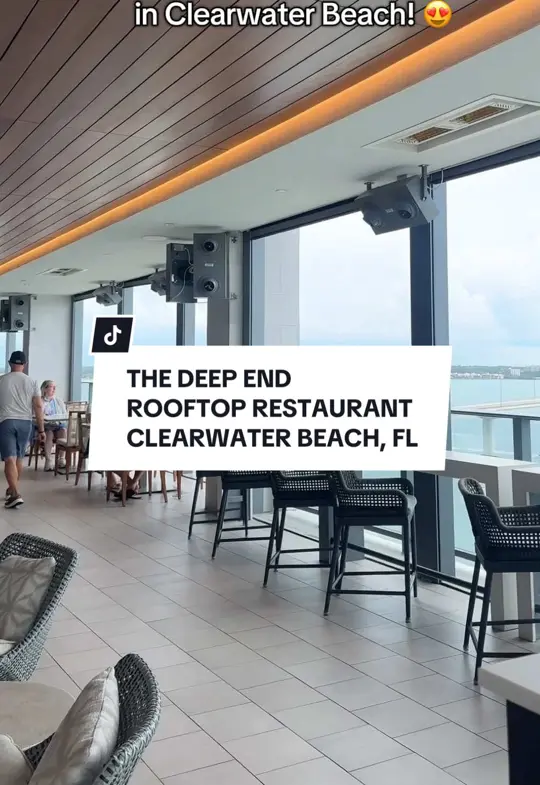 The Deep End in Clearwater Beach showing review, visit, asian wings, grouper with miso cream sauce, video by innythefoodie on TikTok
