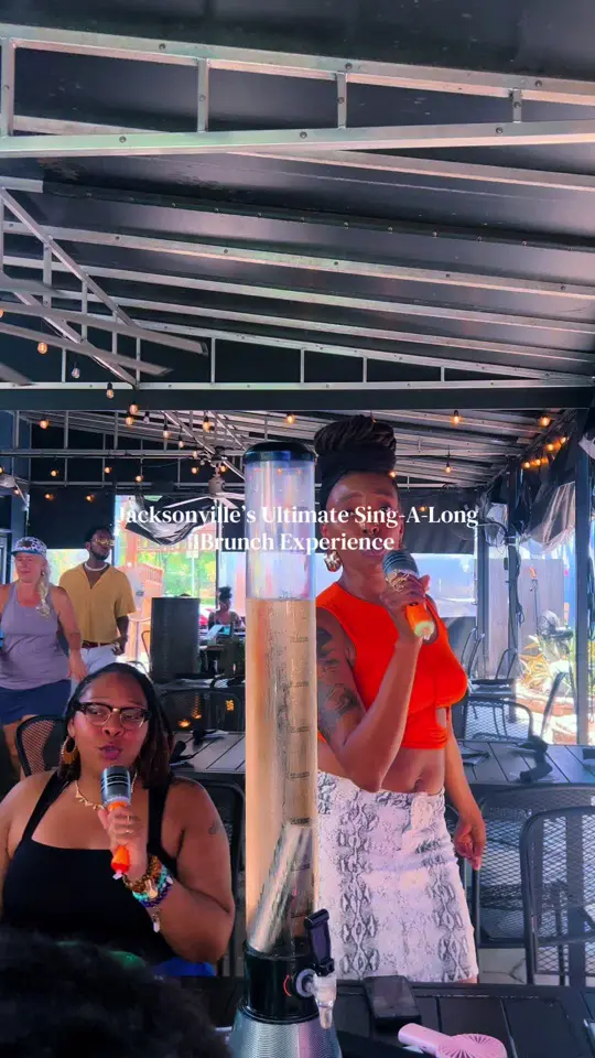 The District SPR in Jacksonville showing live music, karaoke, brunch, video by thatdopemom1 on TikTok