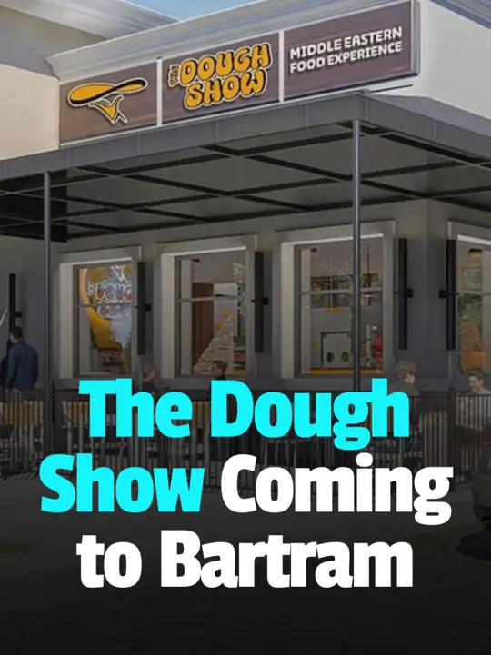 The Dough Show - Jacksonville in Jacksonville showing restaurant opening, fast-casual dining, egyptian feteer, grilled shawarma, sweet pies, open kitchen, video by jaxwithjosh on TikTok