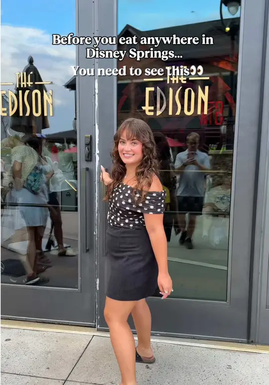 The Edison in Lake Buena Vista showing review, visit, video by state0fgracie on TikTok