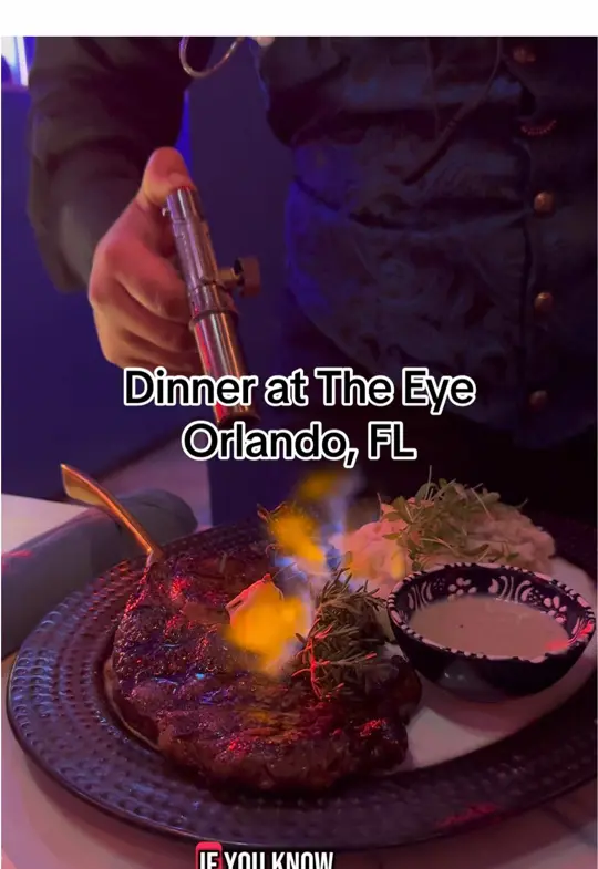 The Eye Restaurant Lounge in Orlando showing restaurant visit, dinner, girls night, video by shaneealluraa on TikTok