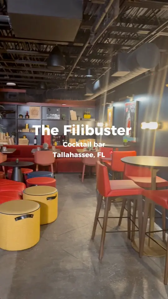 The Filibuster in Tallahassee showing cocktail, moody ambiance, video by LIVE In Tallahassee on Facebook