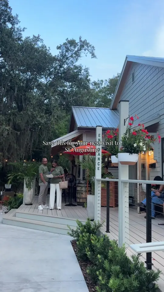 The Floridian in St. Augustine showing cocktail, florida mule / food, fried green tomatoes / food, steak frites, video by lindsanityx on TikTok