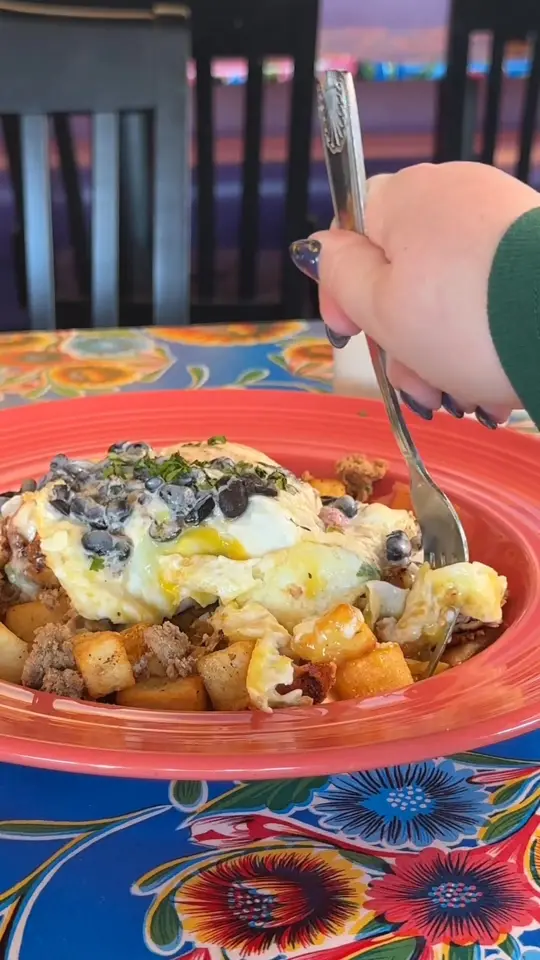 The Flying Biscuit Cafe in Peachtree City showing food, famous hangover hash, video by Flying Biscuit Cafe- Peachtree City on Facebook