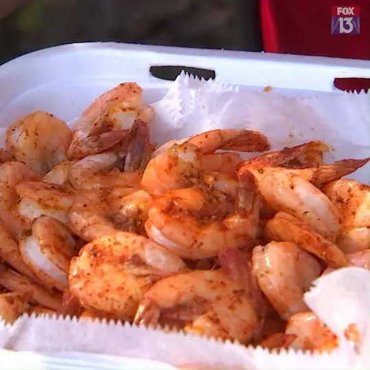 The Freezer in Homosassa showing food, shrimp, chicken wings, video by FOX 13 News - Tampa Bay on Facebook