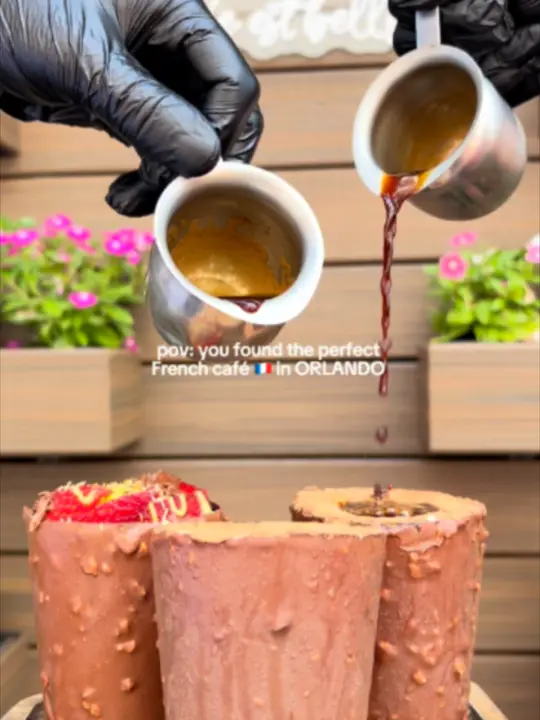 The French Café - Hamlin in Winter Garden showing atmosphere, visit, pastries, video by thefrenchcafefl on TikTok