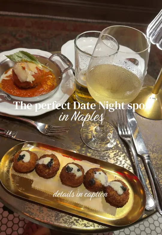 Tulia Italian Steak in Naples showing happy hour, dinner date, video by toristateofmind on TikTok