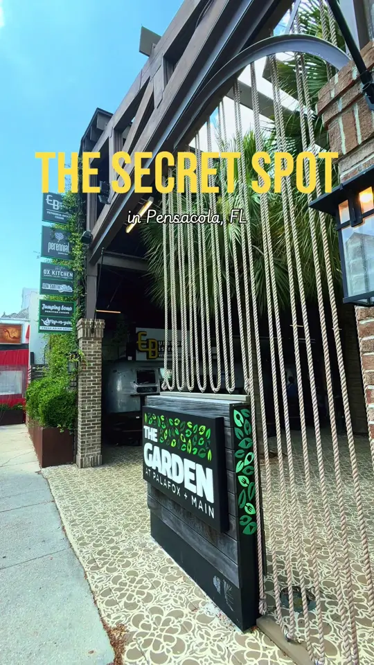 The Garden at Palafox + Main in Pensacola showing drinks, cocktails, video by evelynmcgaha on TikTok