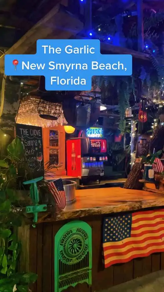 The Garlic in New Smyrna Beach showing visit, italian food, video by delphinecoles on TikTok