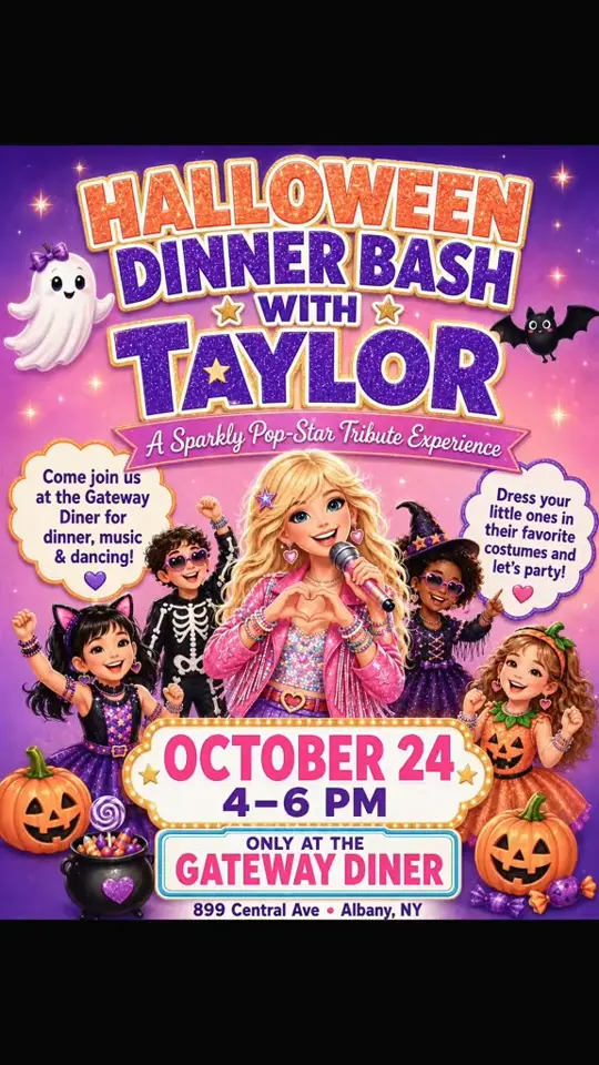 The Gateway Diner in Albany showing food, breakfast / food, lunch / food, dinner, events, paint and sip / events, bingo / events, trunk or treat, video by Cristina Cristina on Facebook