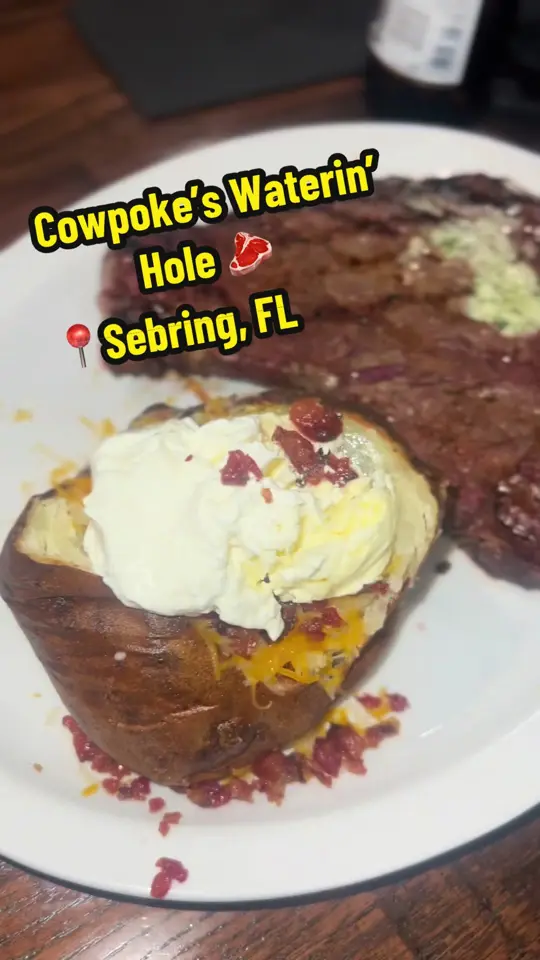 The Gator Shack in Sebring showing steak, american restaurant, sebring florida, video by candeeapples007 on TikTok