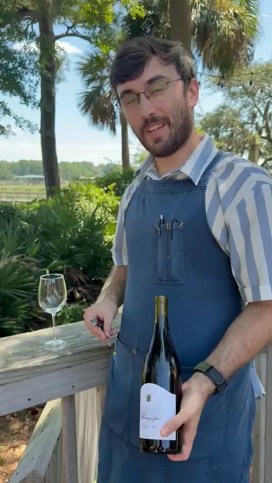 The Georgia Tasting Room in Savannah showing wine dinner, wine pairing, culinary experience, restaurant visit, bar manager, video by Auspicious Baking Company on Facebook