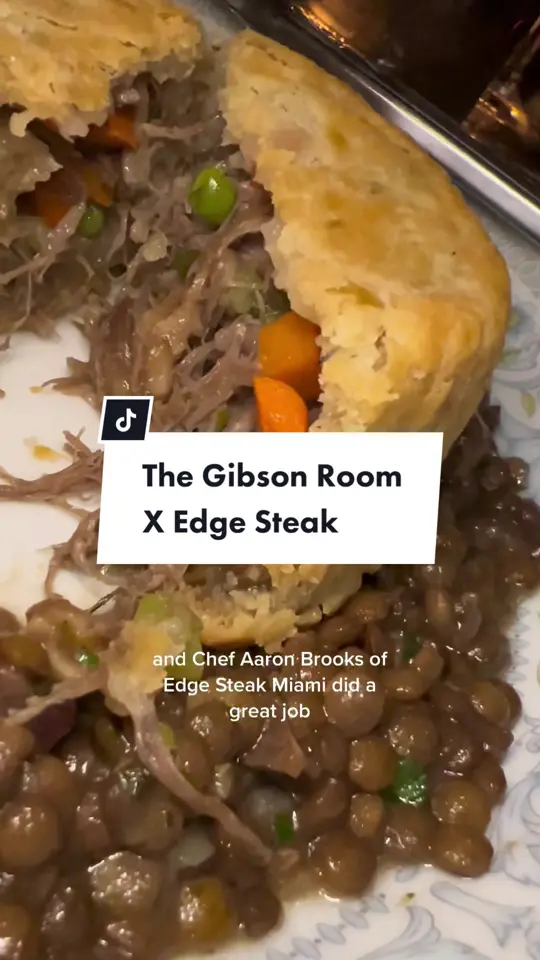 The Gibson Room in Miami showing dinner, restaurant visit, video by thewhetpalette on TikTok