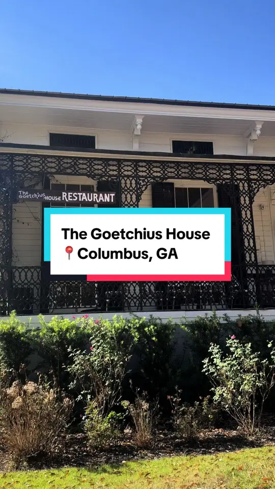 The Goetchius House Restaurant, Bakery & Cafe in Columbus showing cafe, bakery, brunch, dinner, atmosphere, historic venue, video by mandy_vega on TikTok
