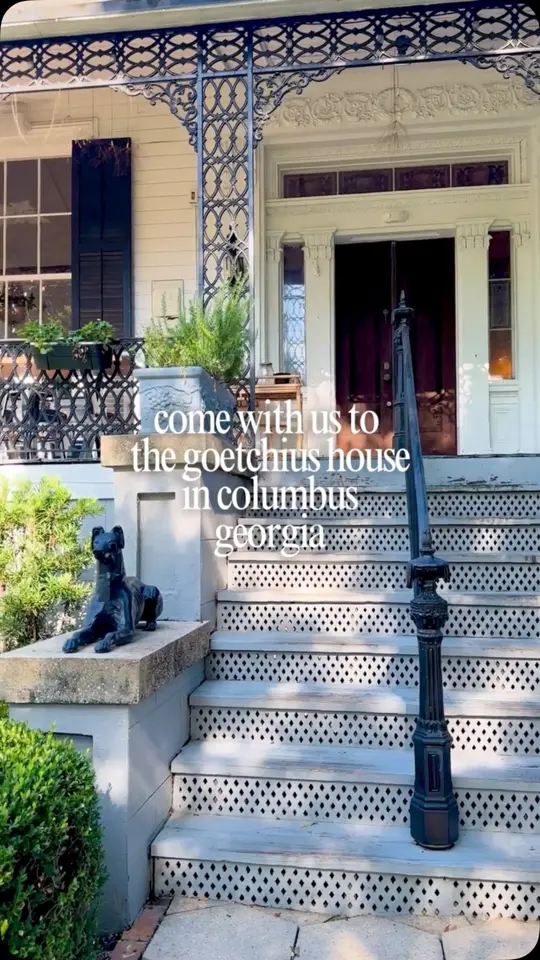The Goetchius House Restaurant, Bakery & Cafe in Columbus showing historic home, southern charm, brunch, coffee, dinner, video by Visit Columbus, GA on Facebook