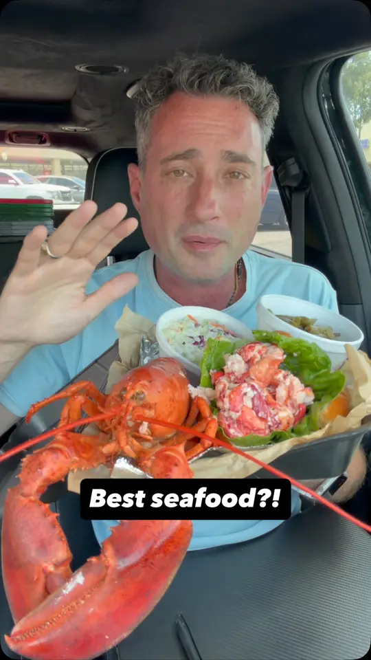 The Great Catch Seafood Lutz in Lutz showing lobster, lobster roll, chowder, video by Foodie Justice on Facebook