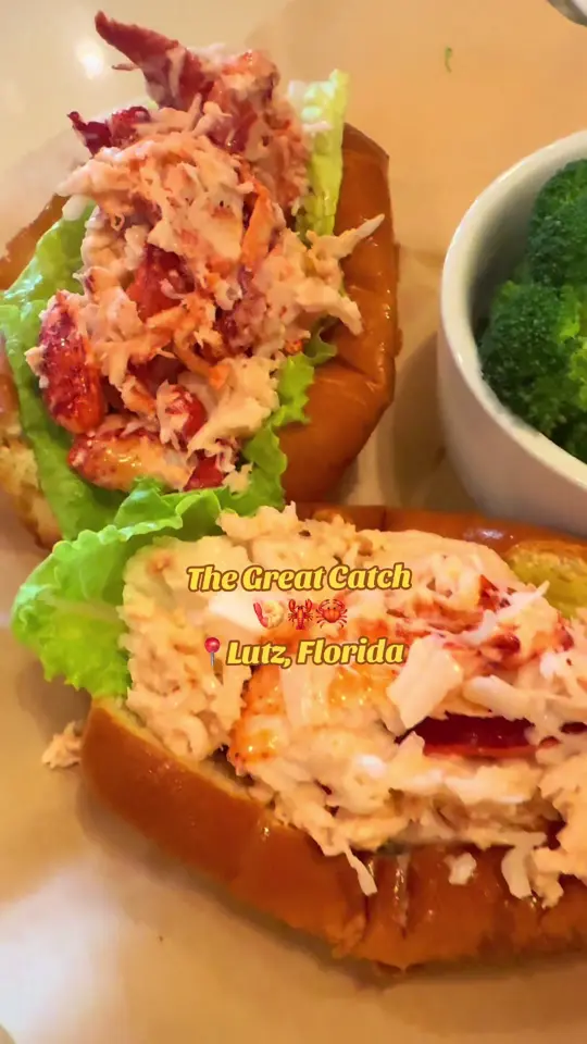 The Great Catch Seafood Lutz in Lutz showing seafood, lobster roll, video by mi_vida14 on TikTok