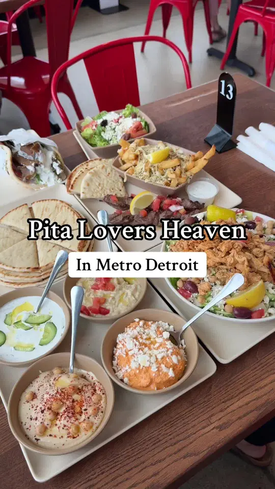 The Great Greek Mediterranean - Ocala, FL in Ocala showing pita, dips, fresh cuisine, video by thedetroitdiet on TikTok