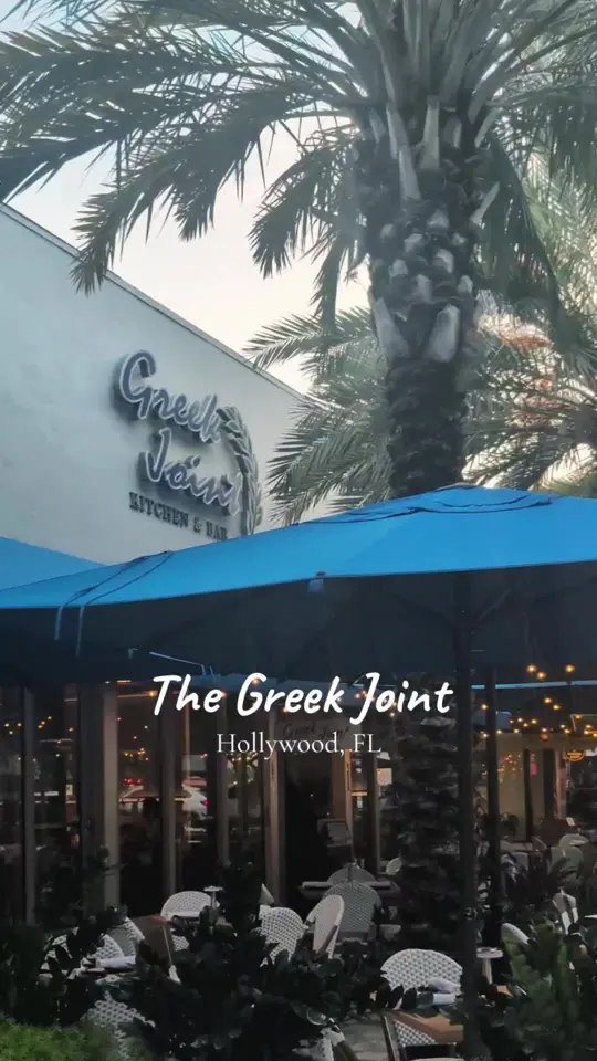 The Greek Joint Kitchen & Bar (Hollywood) in Hollywood showing restaurant visit, greek food, video by exploreftl on TikTok